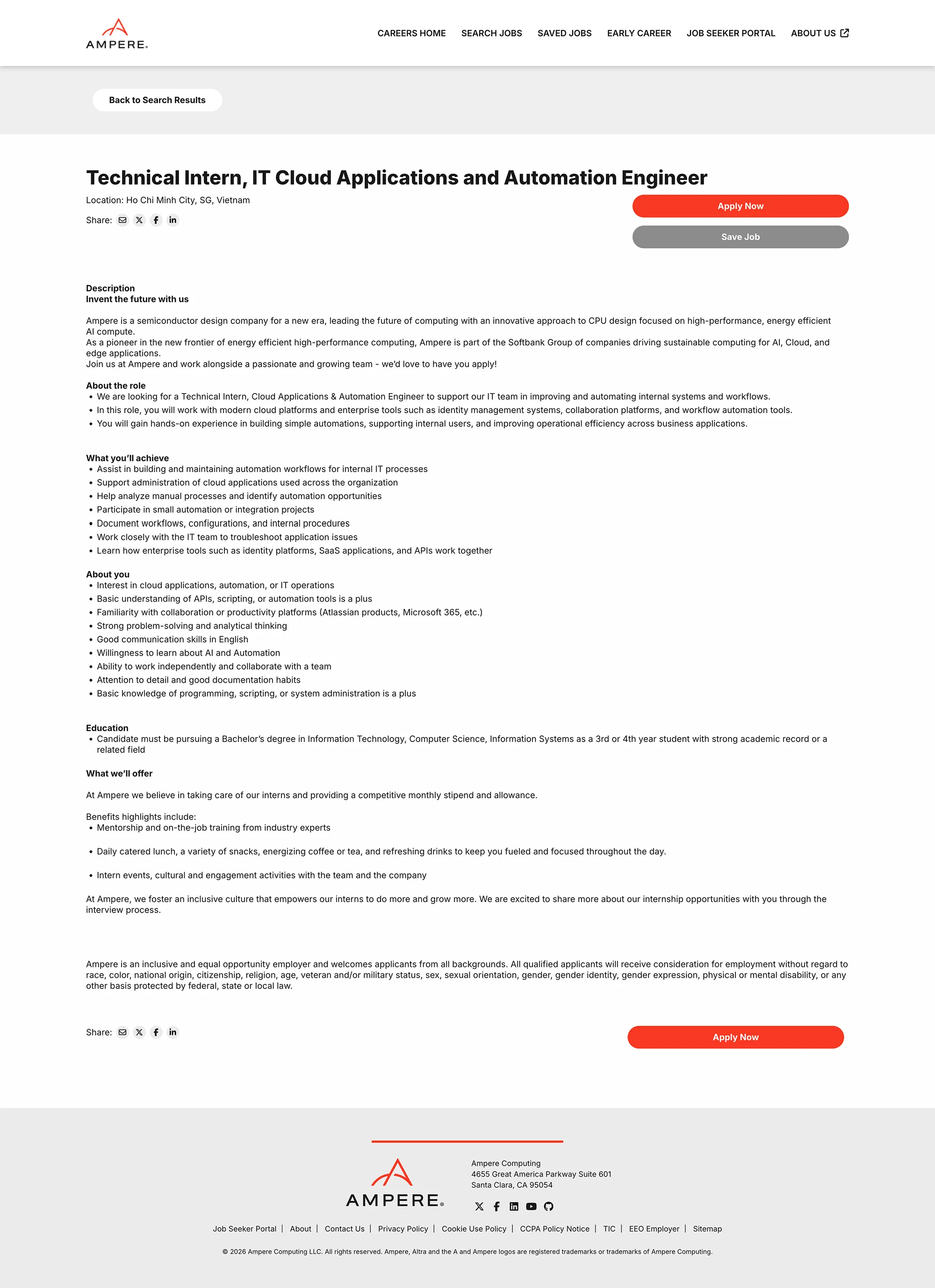 Job Details Page
